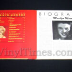 Marilyn Monroe - "Marilyn Monroe" Vinyl LP Record Album gatefold inside cover