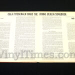 Ella Fitzgerald - "Sings The Irving Berlin Song Book" Vinyl LP Record Album gatefold cover inside